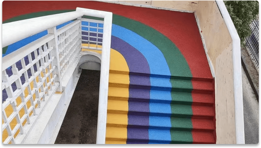 Ceramic particle non-slip pavement 03