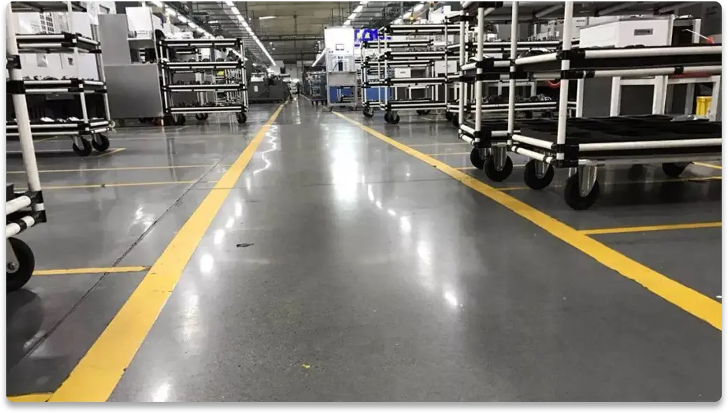 Concrete color toughened floor 02